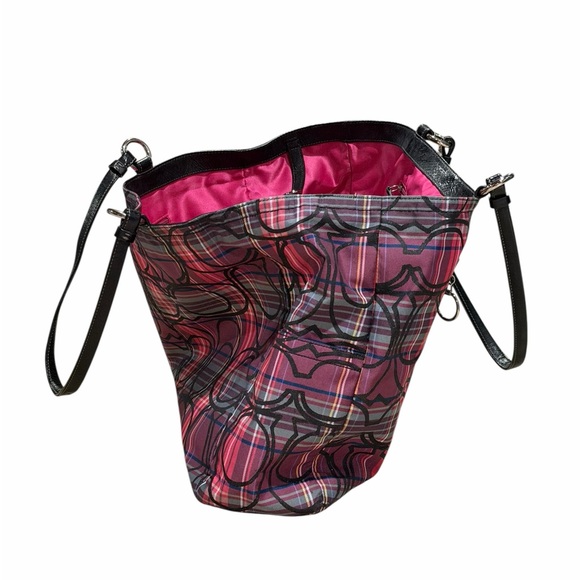 Coach Poppy Tartan Plaid Carryall Bag F15480 - Picture 4 of 16